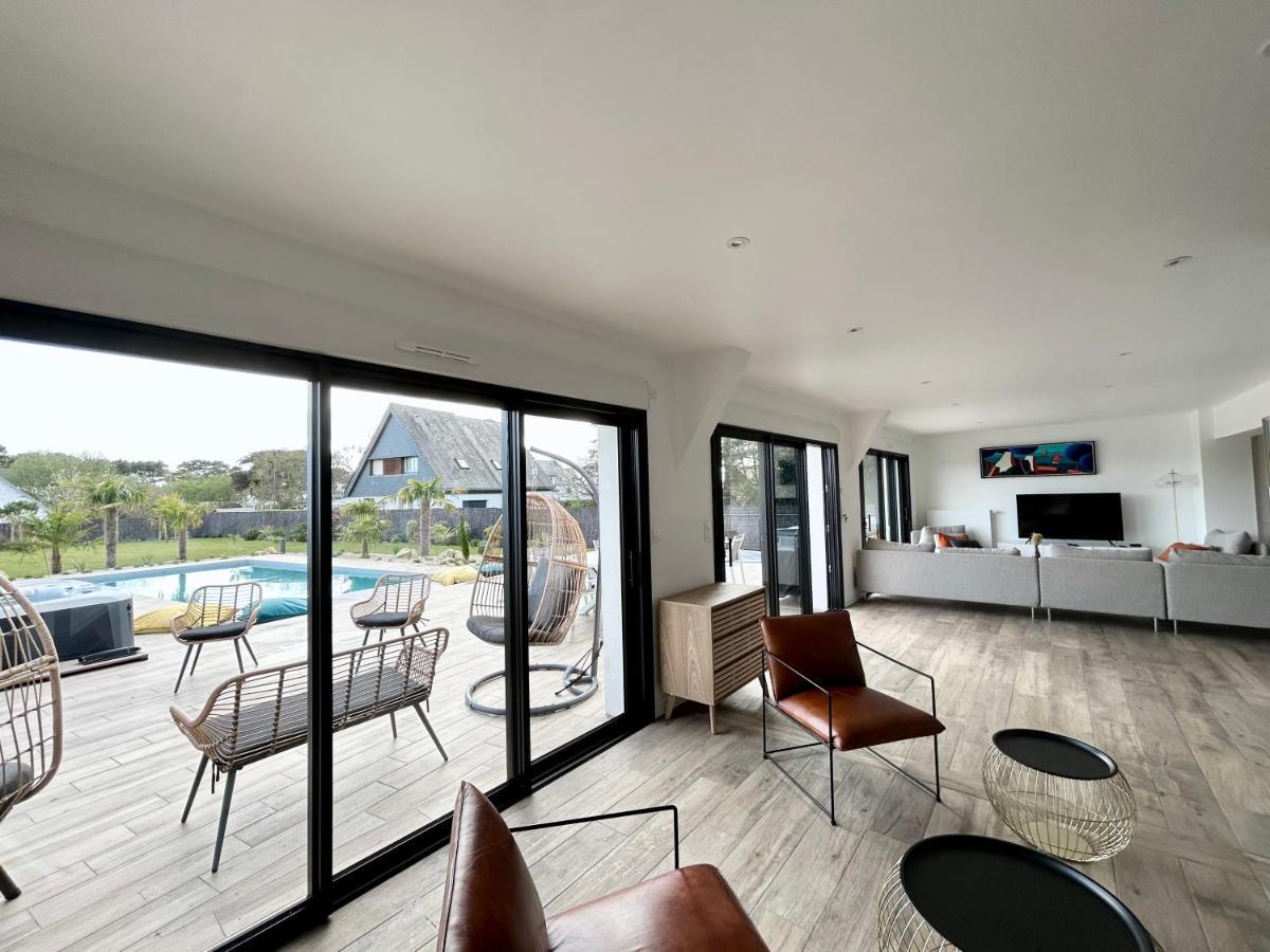 Superbe Villa Tout Confort Avec Piscine Chauffee Er Couverte Et Spa A 2 Pas De La Plage Fouesnant Exterior photo