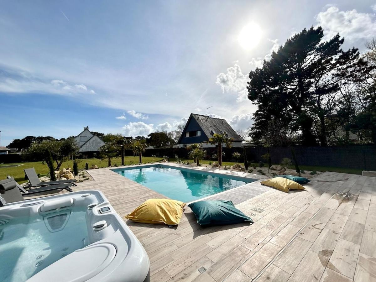 Superbe Villa Tout Confort Avec Piscine Chauffee Er Couverte Et Spa A 2 Pas De La Plage Fouesnant Exterior photo