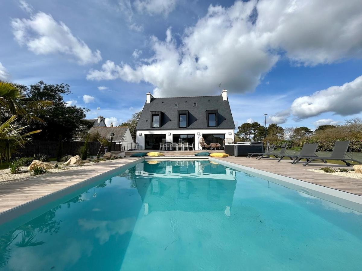 Superbe Villa Tout Confort Avec Piscine Chauffee Er Couverte Et Spa A 2 Pas De La Plage Fouesnant Exterior photo